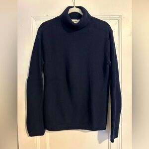 Navy Rib Cotton Cashmere Seafarer Turtleneck from Buck Mason